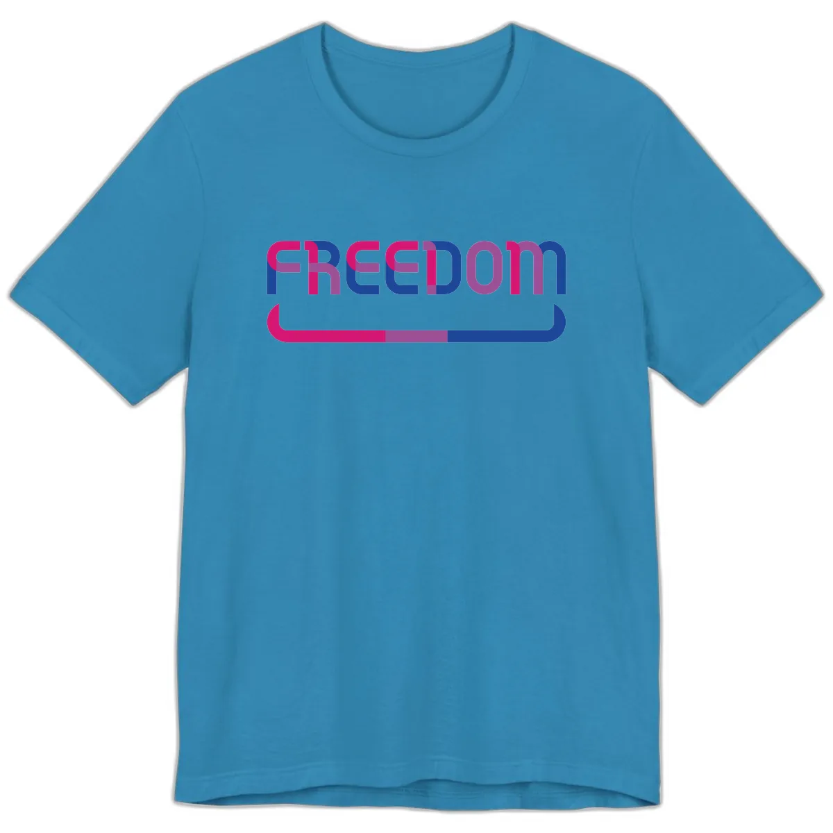 Freedom On Pride Premium T-Shirt in Aqua