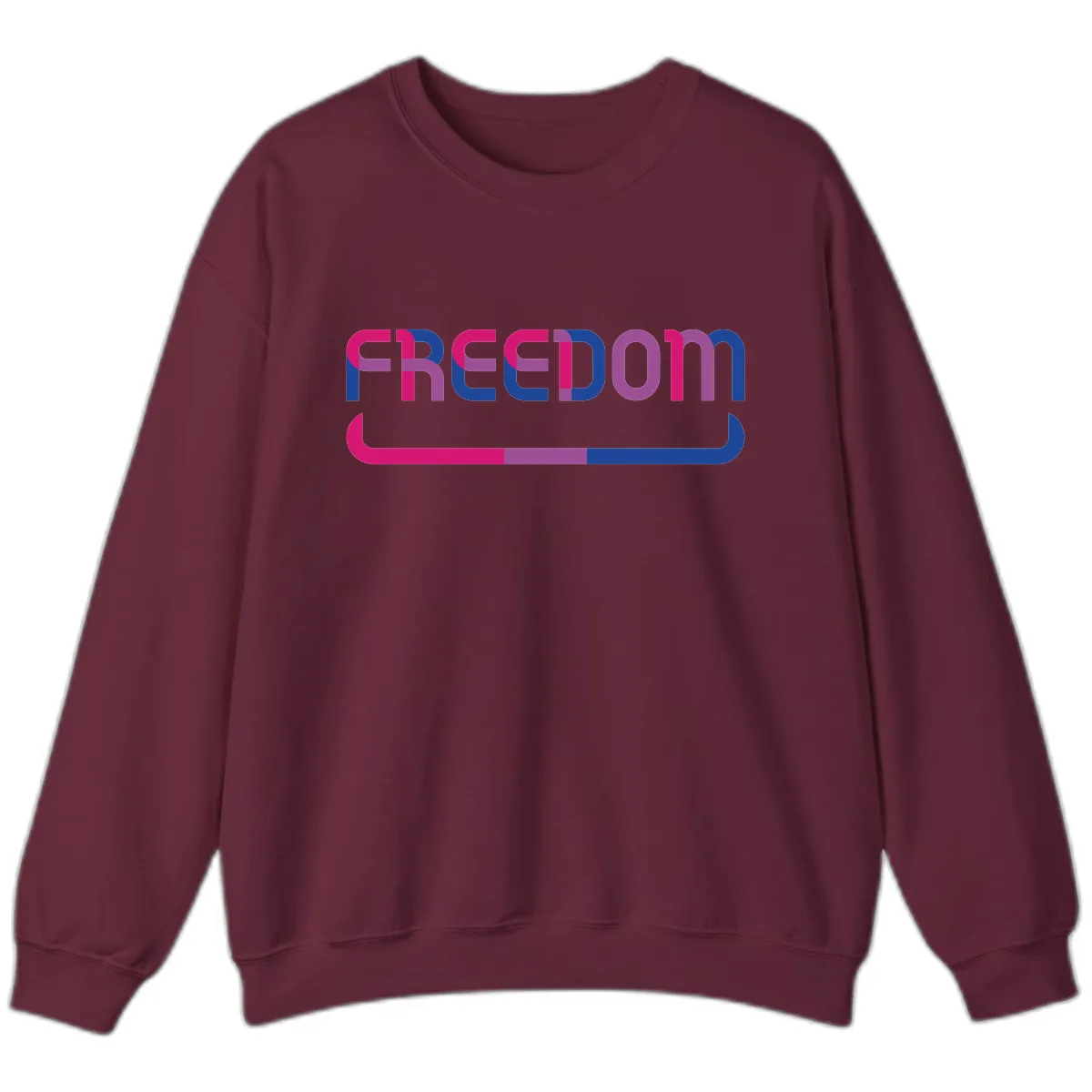 Freedom On Pride Sweatshirt in Maroon