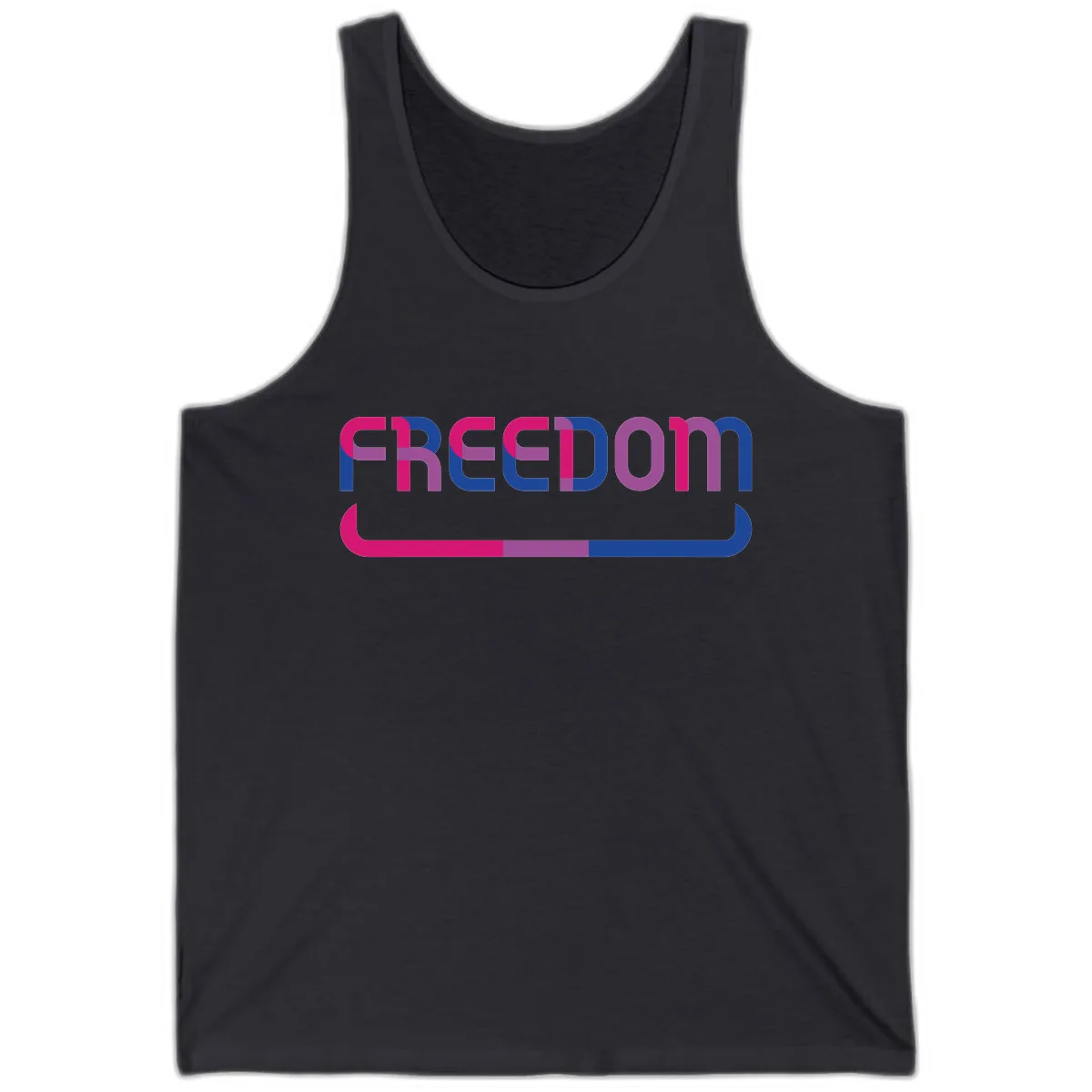 Freedom On Pride Tank in Dark Grey