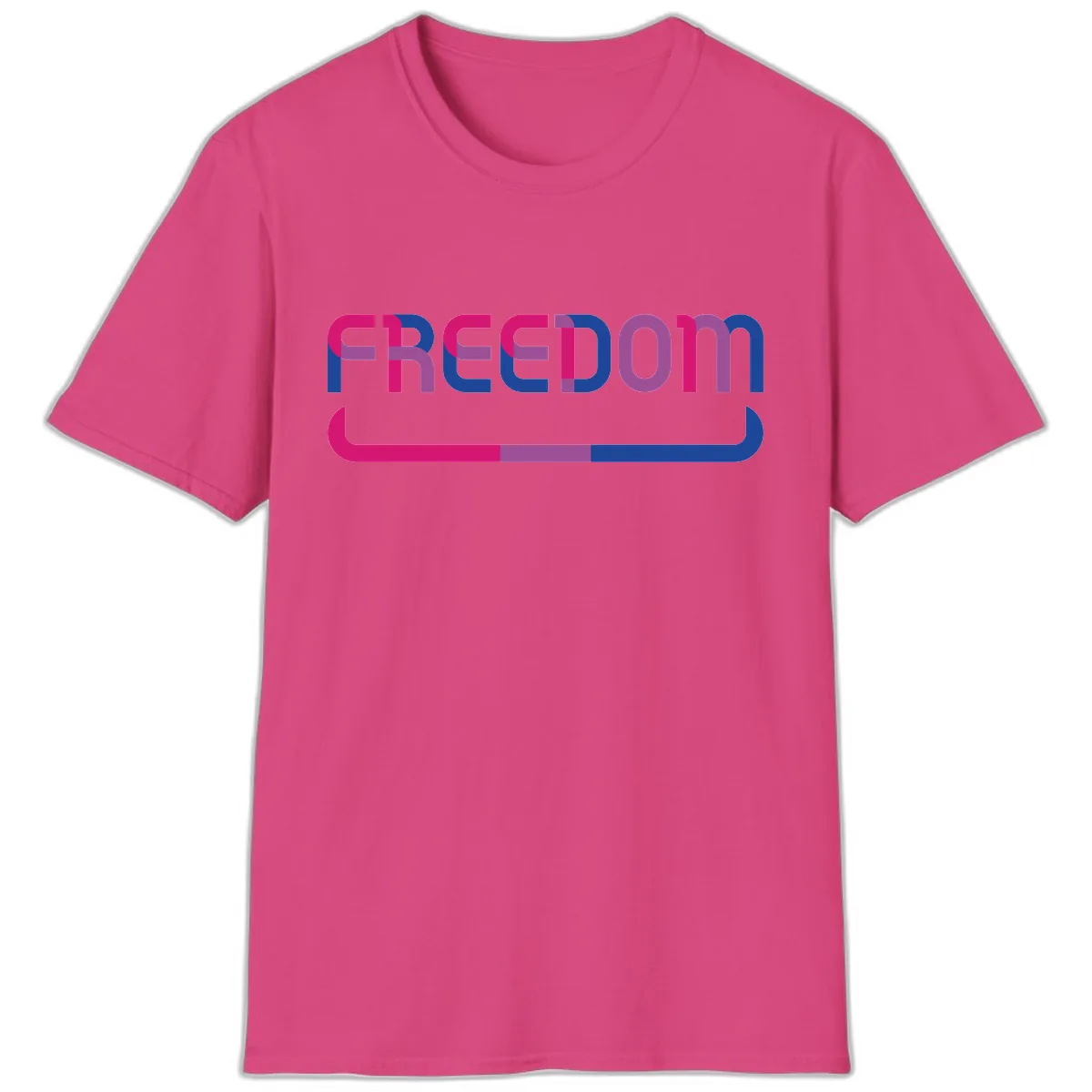 Freedom On Pride T-Shirt in Heliconia