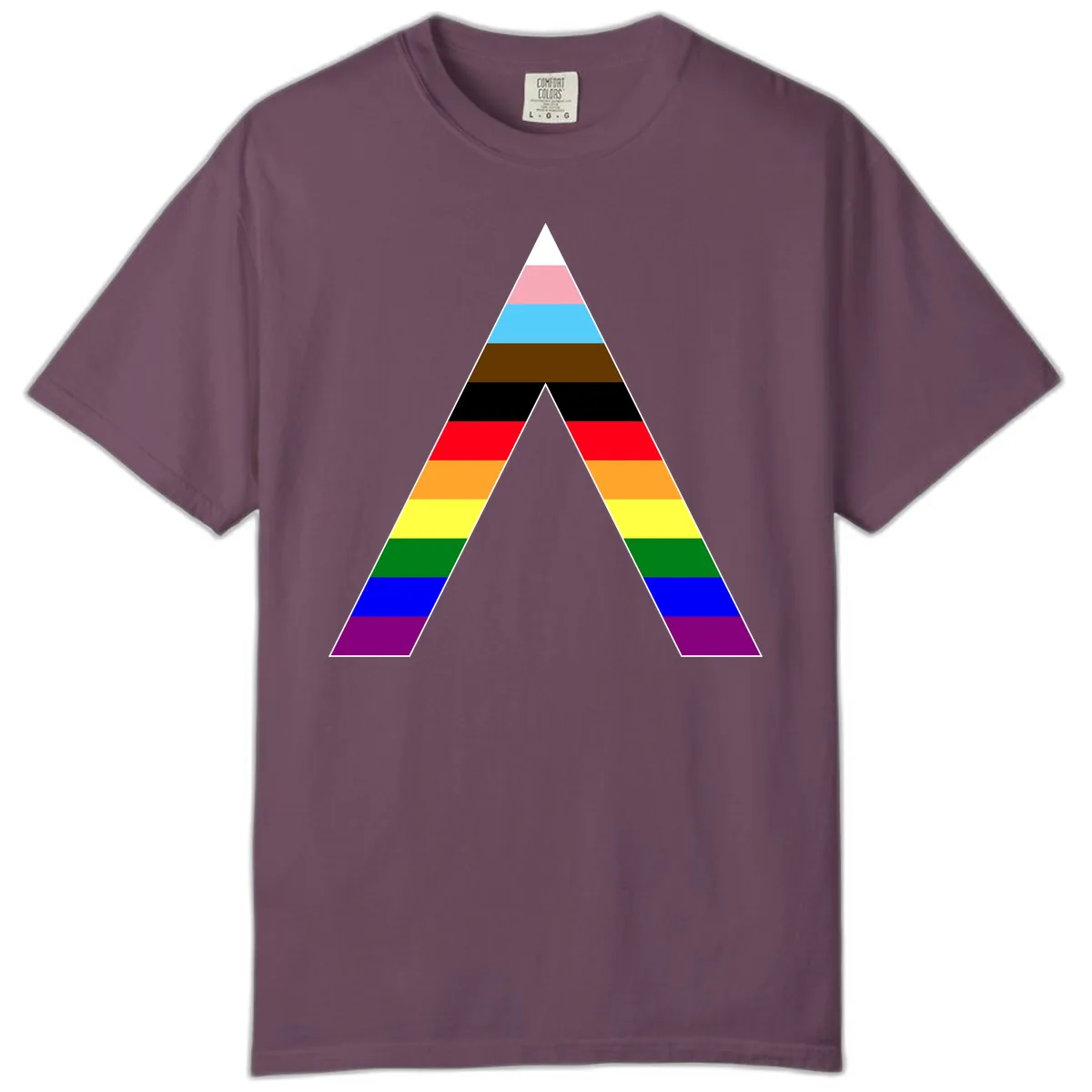 Rainbow Pride Pyramid Comfort Color in Berry