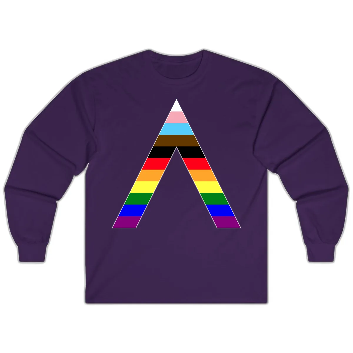 Rainbow Pride Pyramid Long Sleeve in Purple