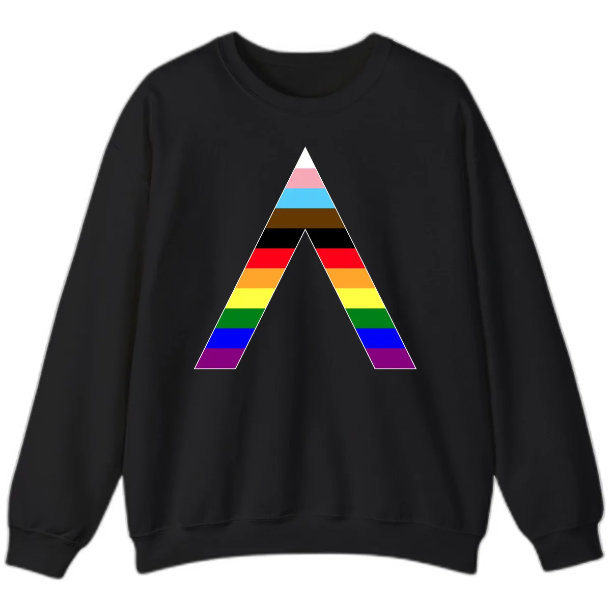 Rainbow Pride Pyramid Sweatshirt in Black