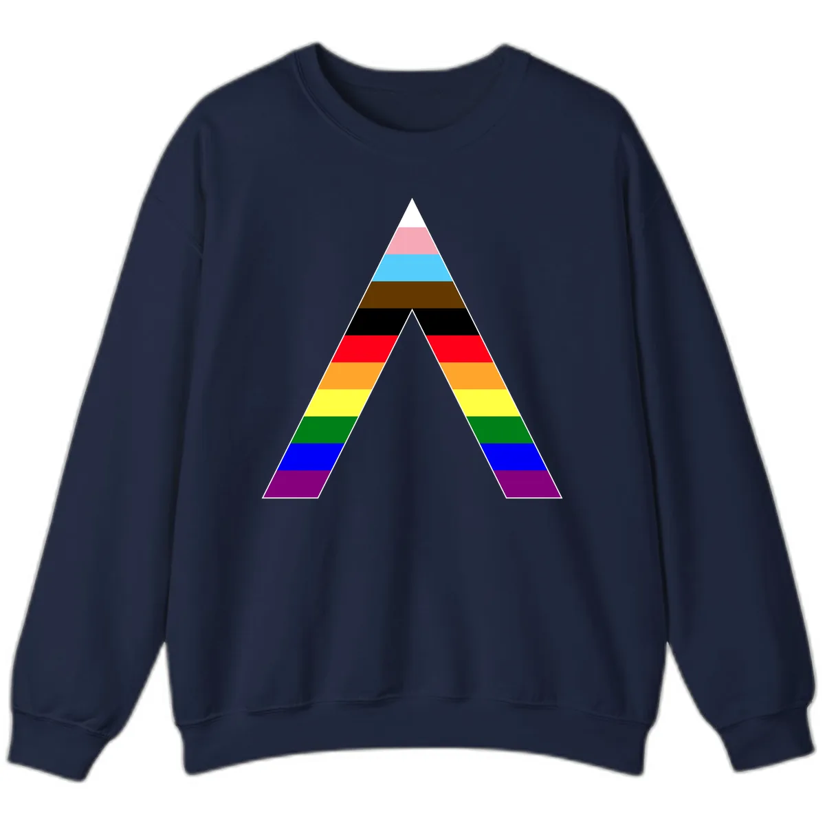 Rainbow Pride Pyramid Sweatshirt in Navy