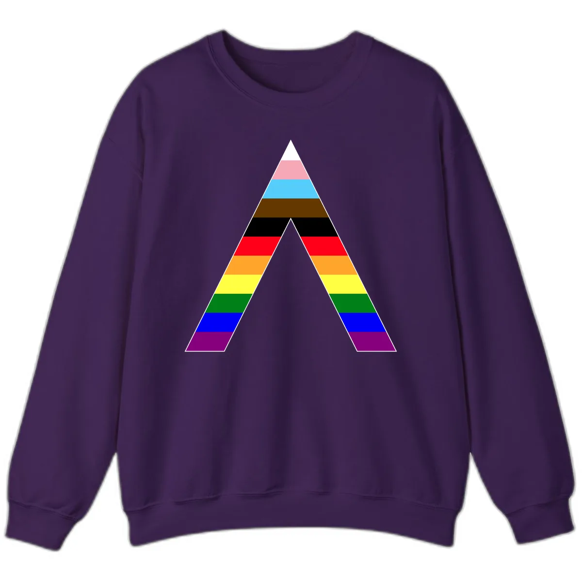 Rainbow Pride Pyramid Sweatshirt in Purple