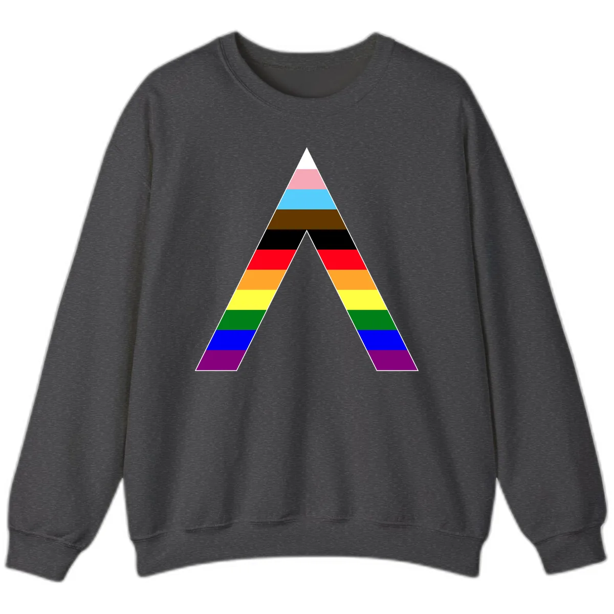 Rainbow Pride Pyramid Sweatshirt in Dark Heather