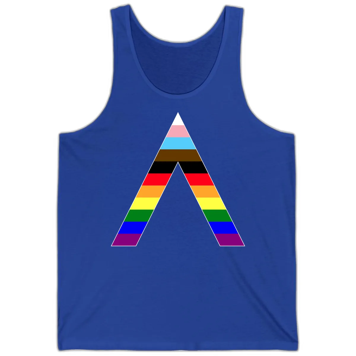Rainbow Pride Pyramid Tank in True Royal