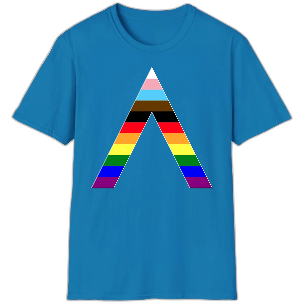 Rainbow Pride Pyramid T-Shirt in Sapphire