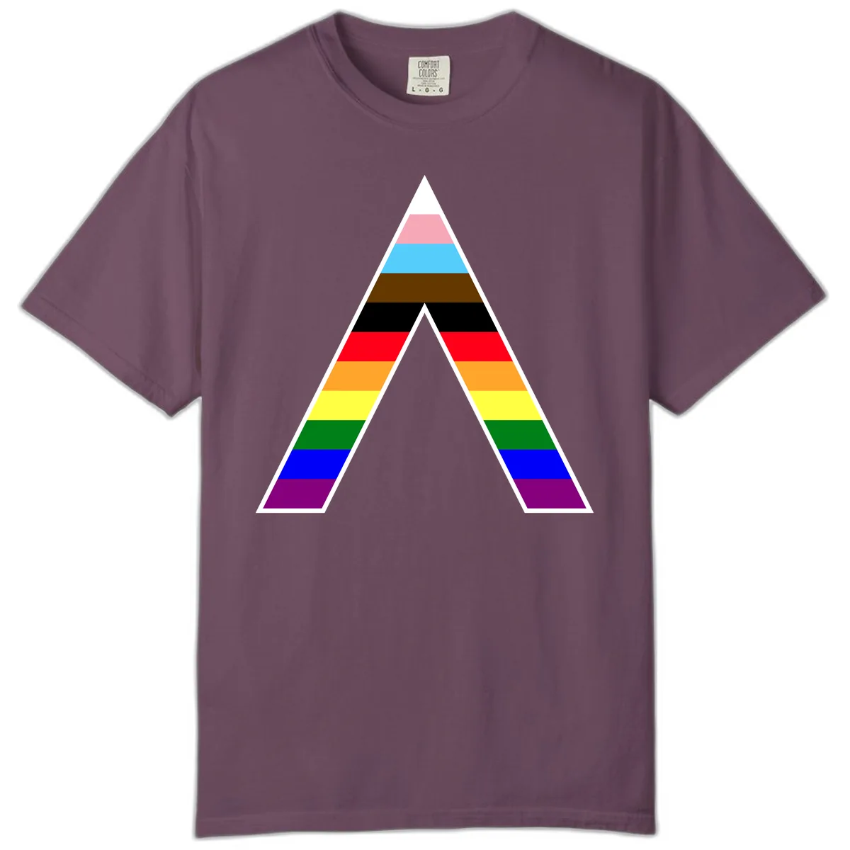 Rainbow Pride Pyramid Comfort Color in Berry