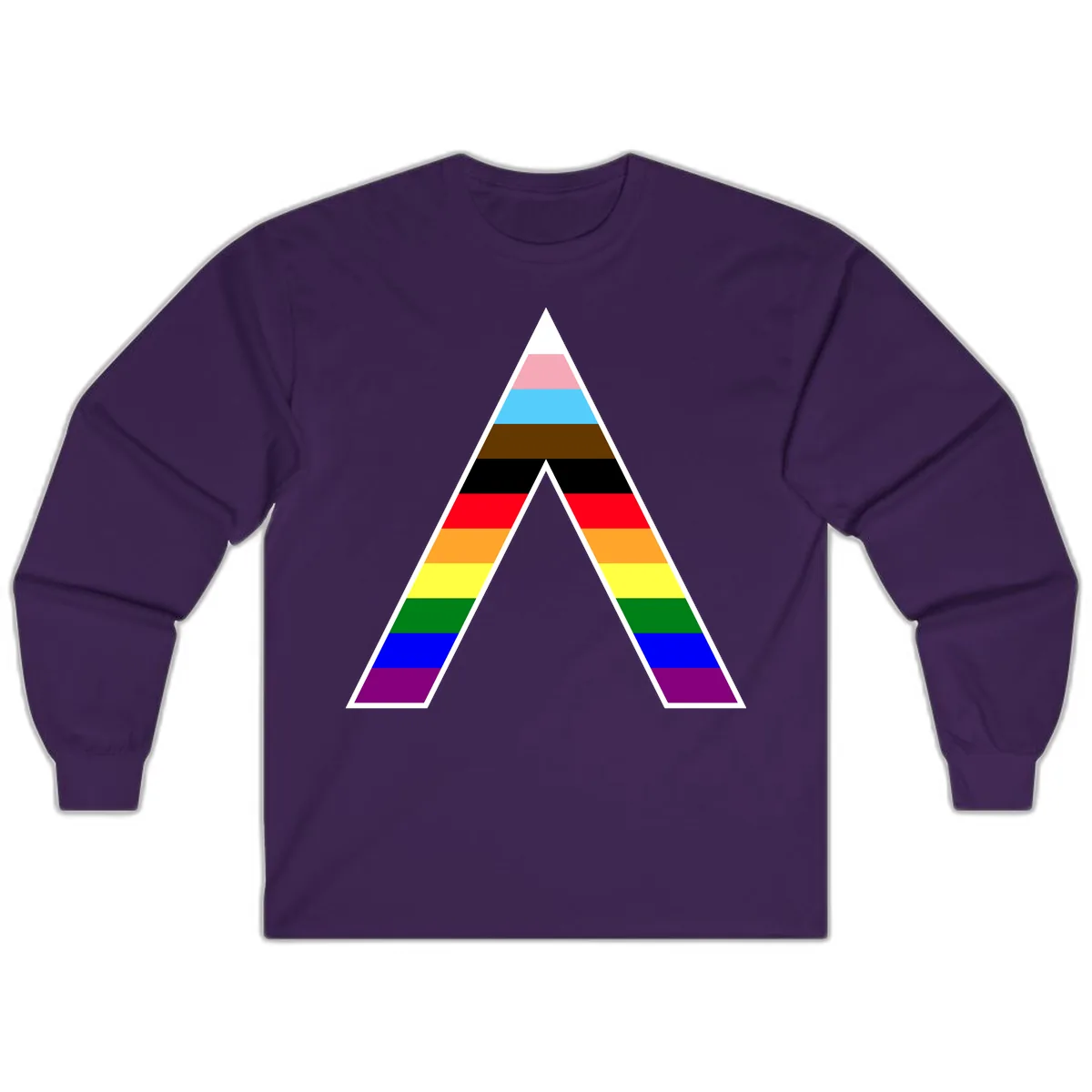 Rainbow Pride Pyramid Long Sleeve in Purple