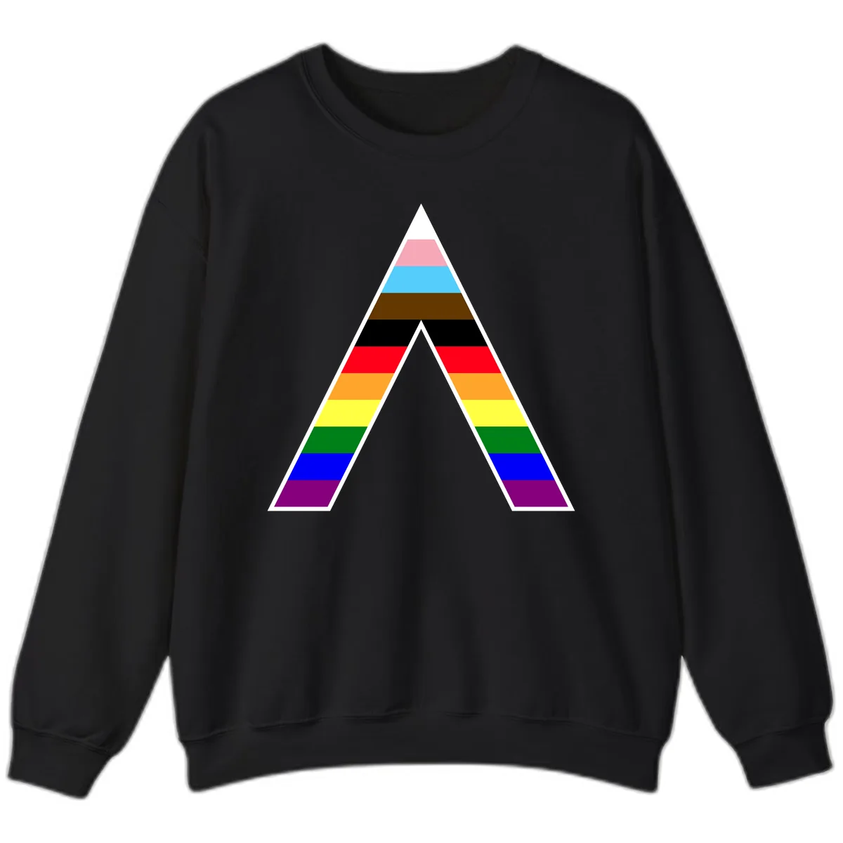 Rainbow Pride Pyramid Sweatshirt in Black
