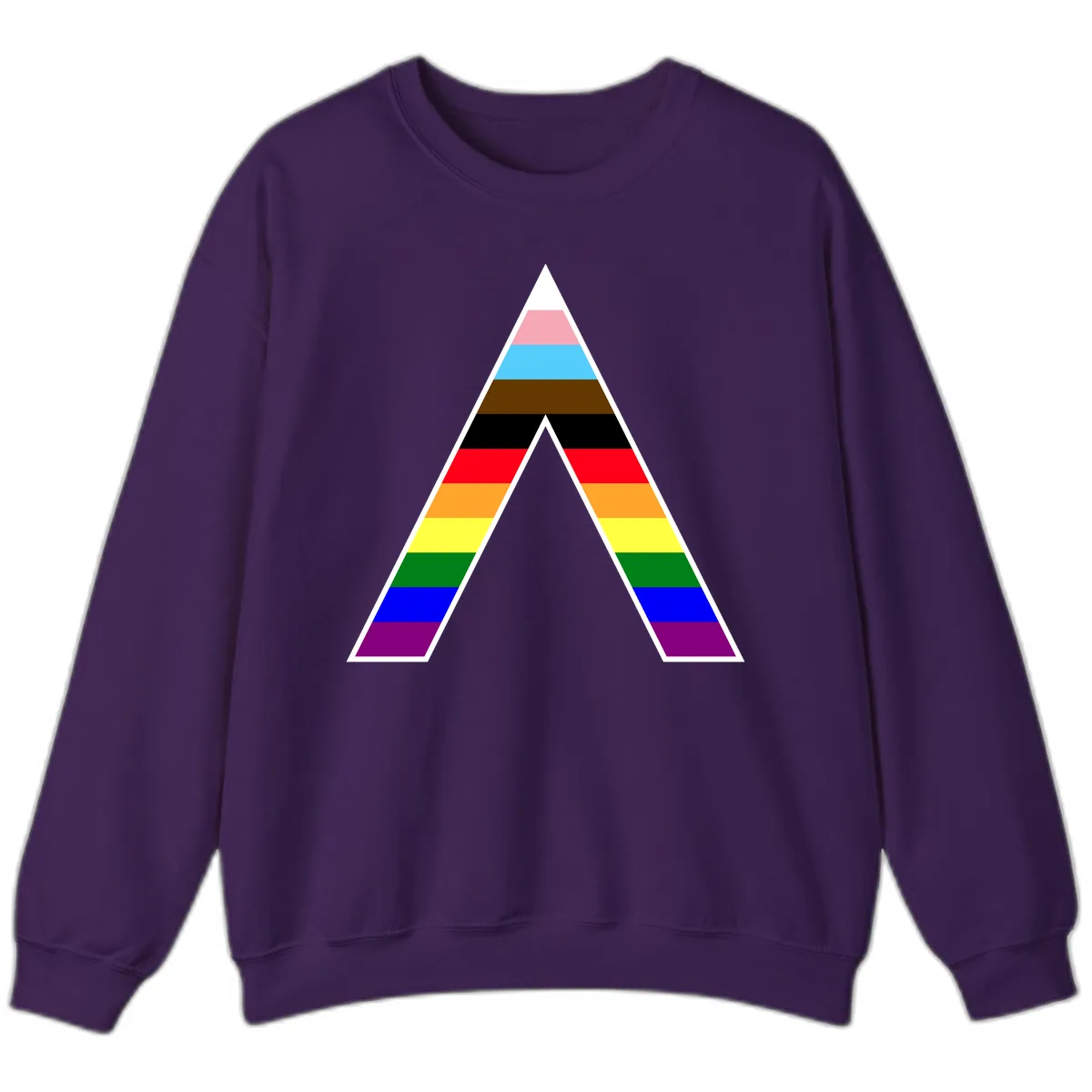Rainbow Pride Pyramid Sweatshirt in Purple