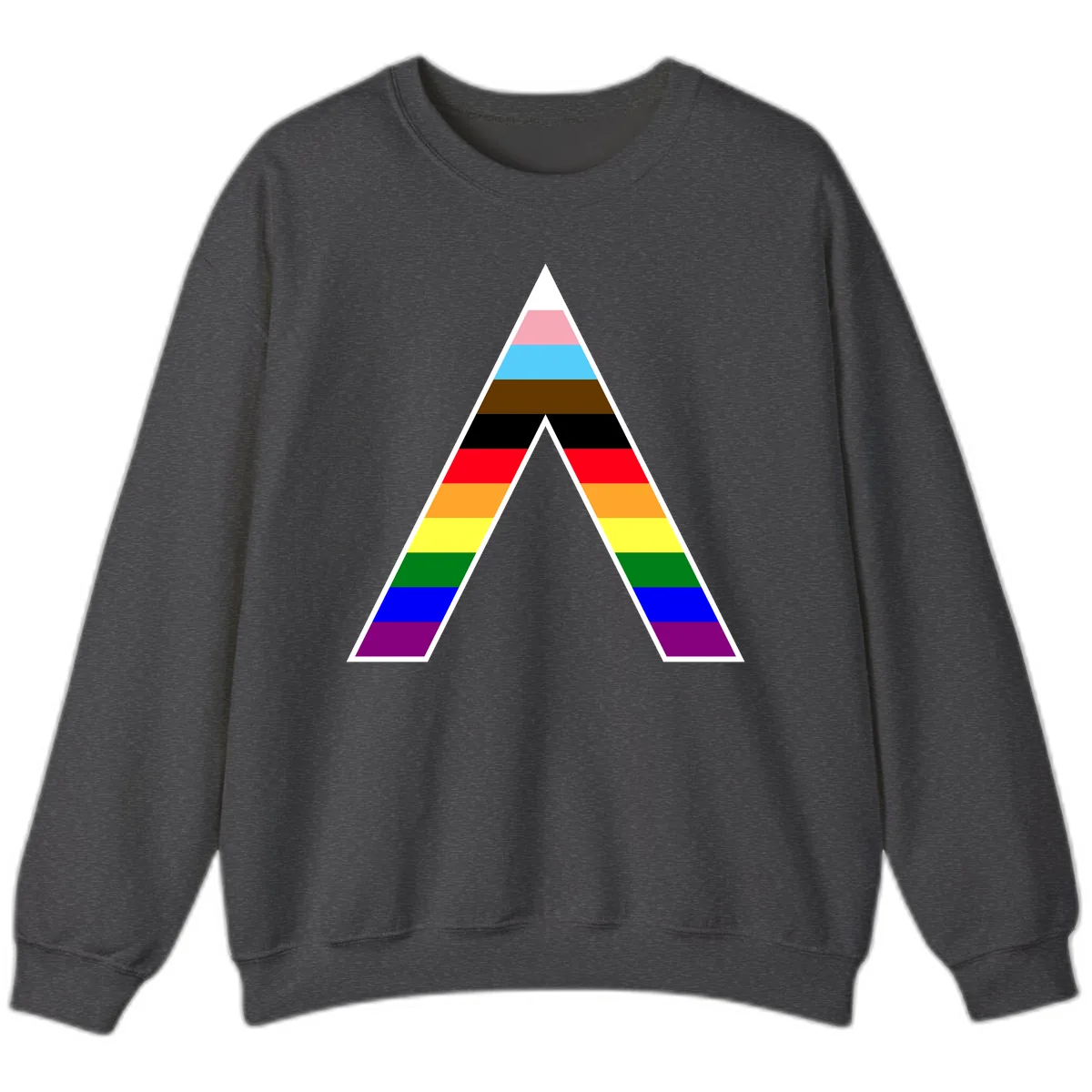 Rainbow Pride Pyramid Sweatshirt in Dark Heather