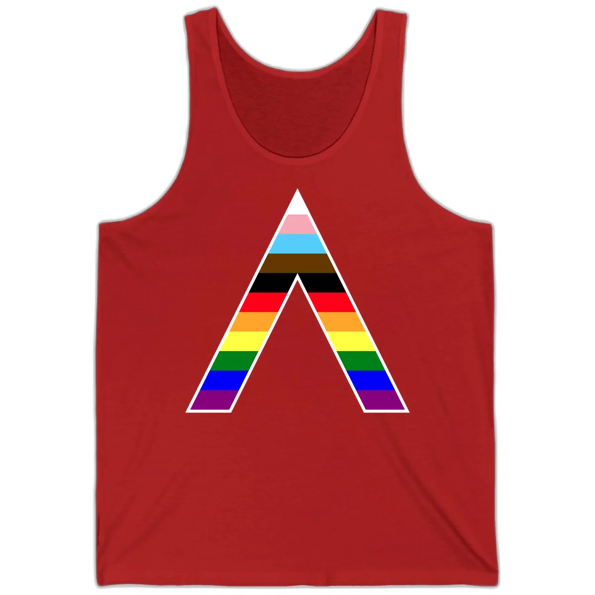 Rainbow Pride Pyramid Tank in Red