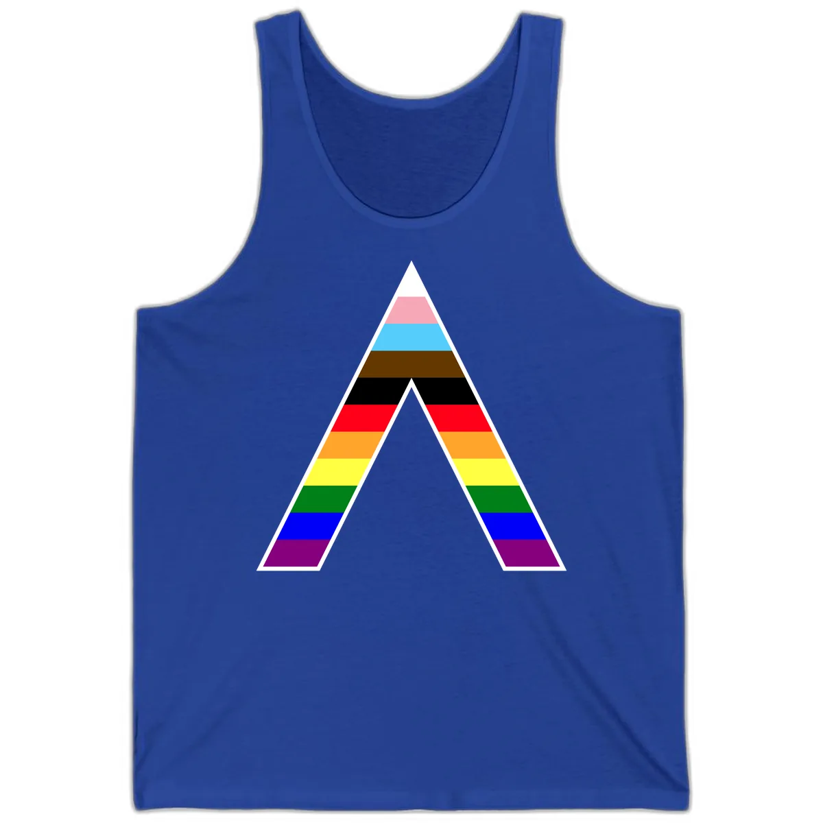 Rainbow Pride Pyramid Tank in True Royal