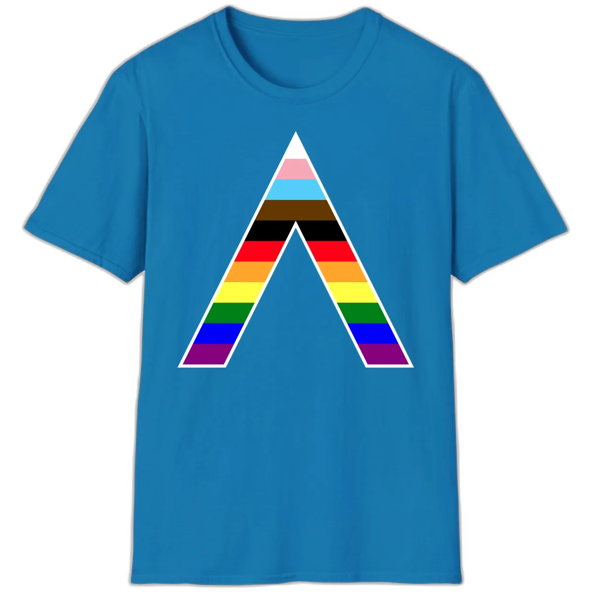 Rainbow Pride Pyramid T-Shirt in Sapphire