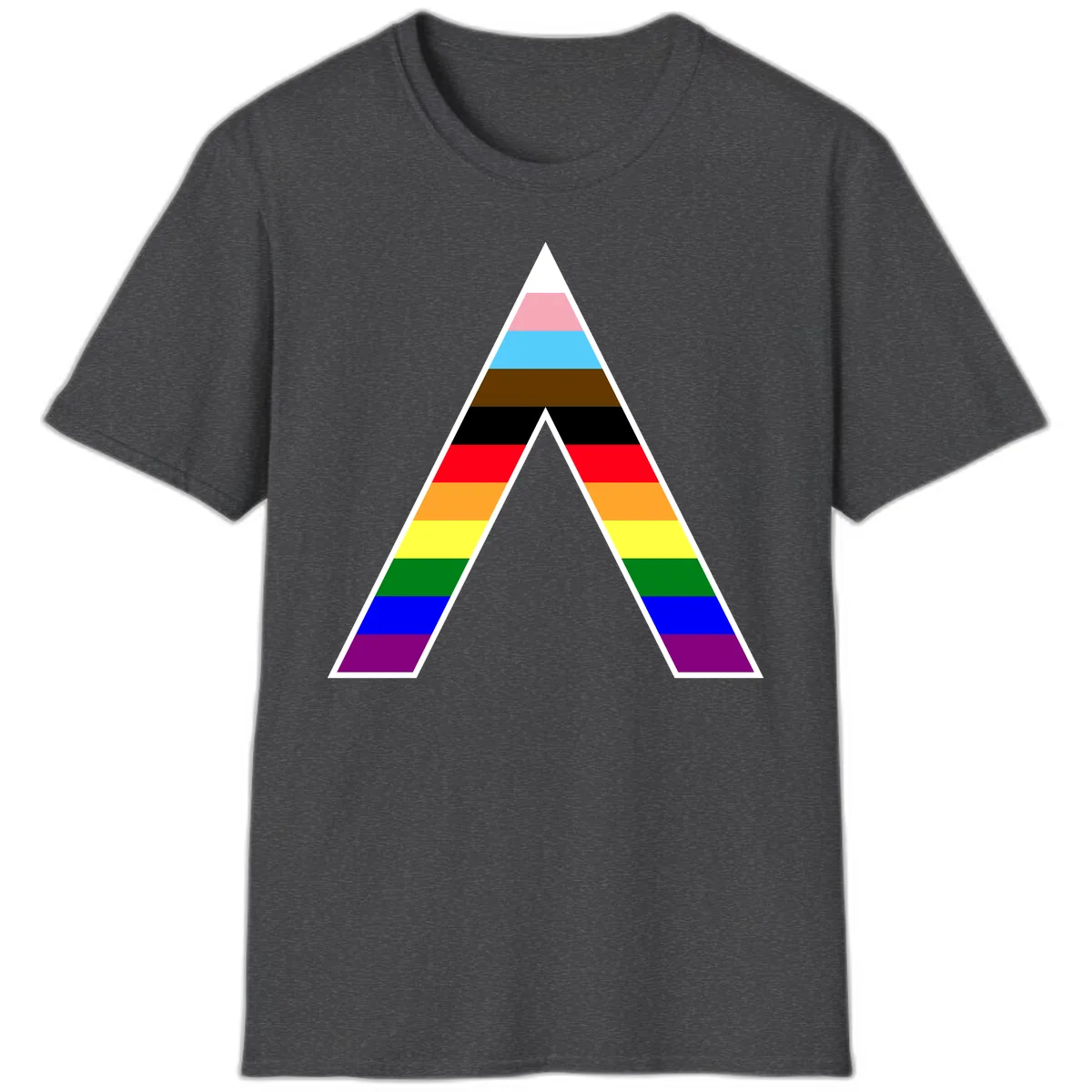 Rainbow Pride Pyramid T-Shirt in Dark Heather