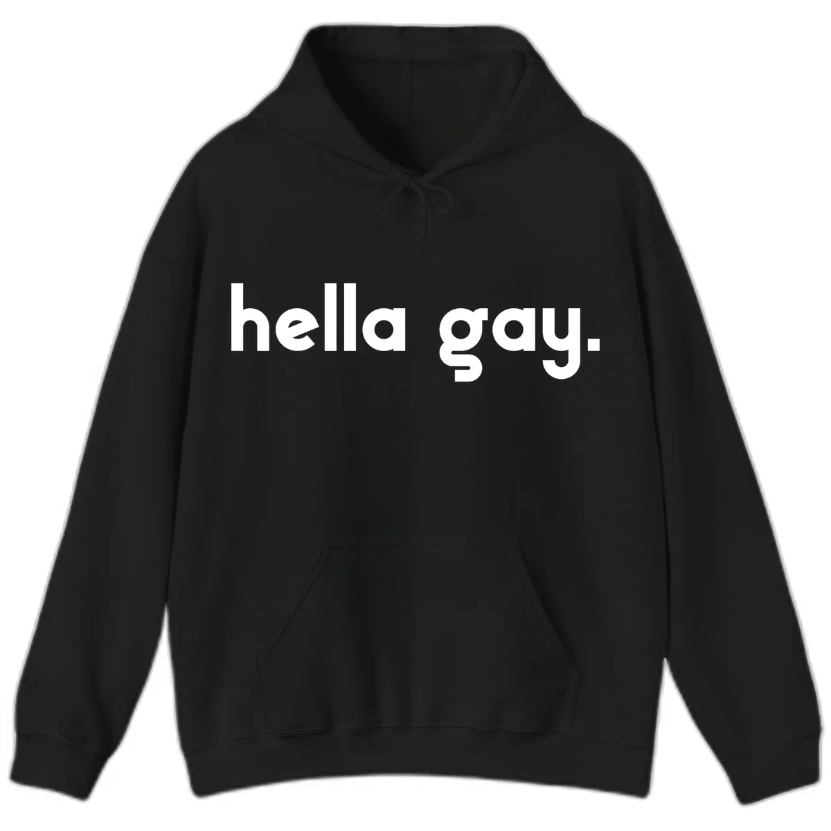 Hella Gay Pride Statement Hoodie in Black