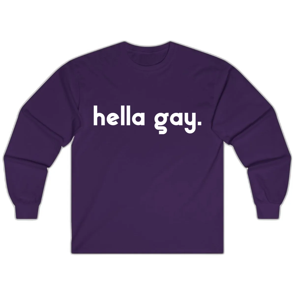 Hella Gay Pride Statement Long Sleeve in Purple