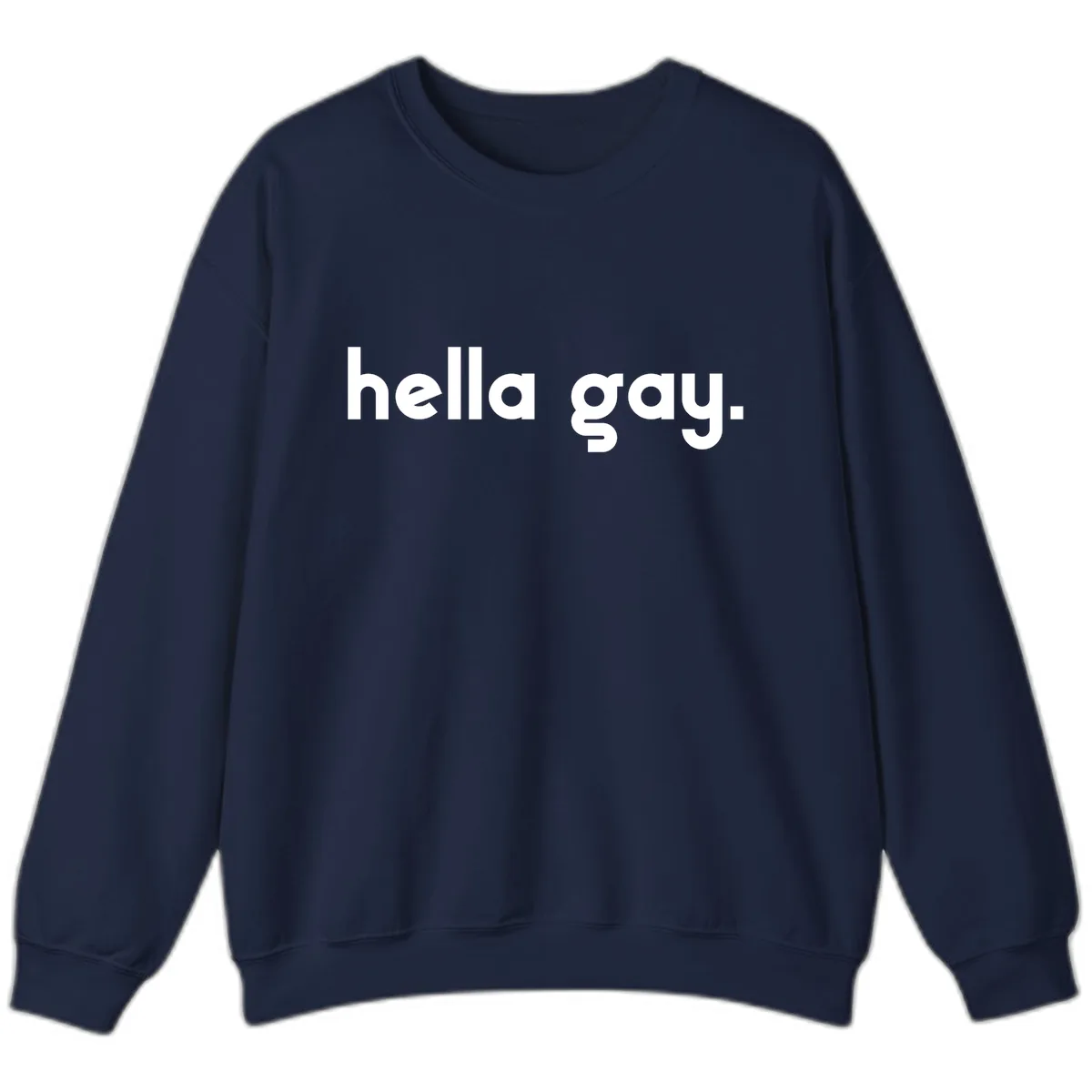 Hella Gay Pride Statement Sweatshirt in Navy
