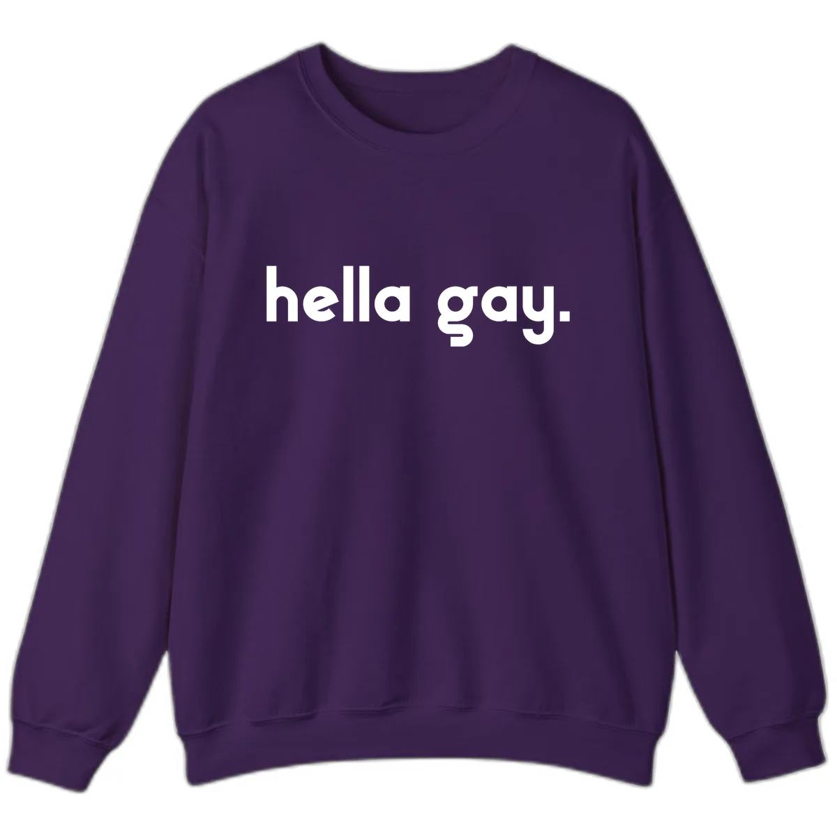 Hella Gay Pride Statement Sweatshirt in Purple