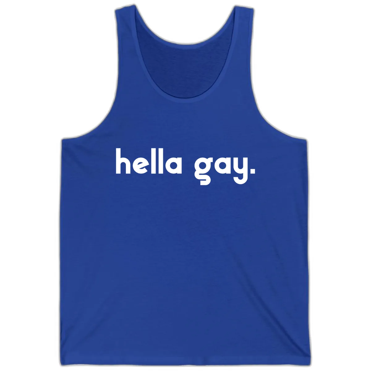 Hella Gay Pride Statement Tank in True Royal