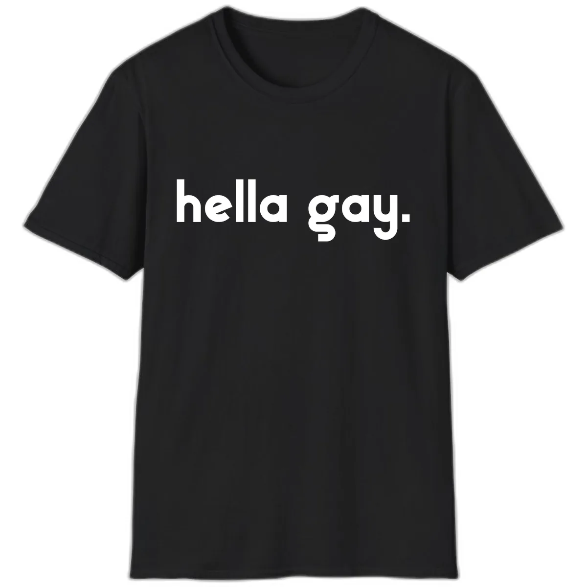 Hella Gay Pride Statement T-Shirt in Black