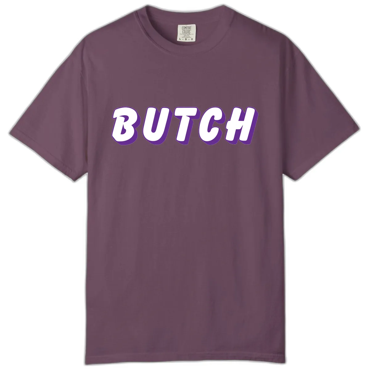 Butch Bold Typography Pride Comfort Color in Berry