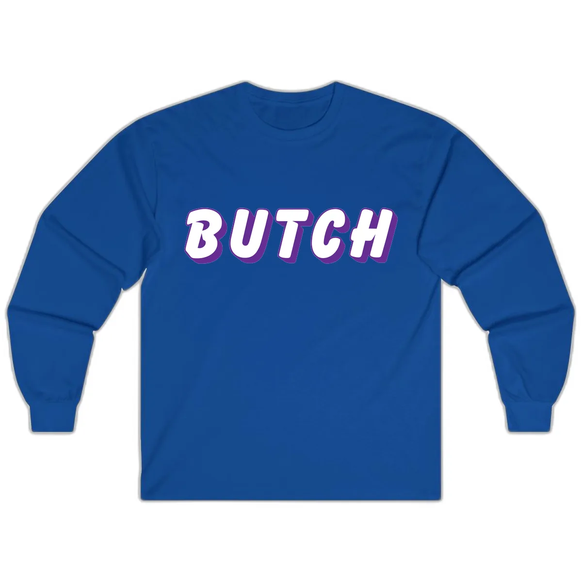 Butch Bold Typography Pride Long Sleeve in Royal