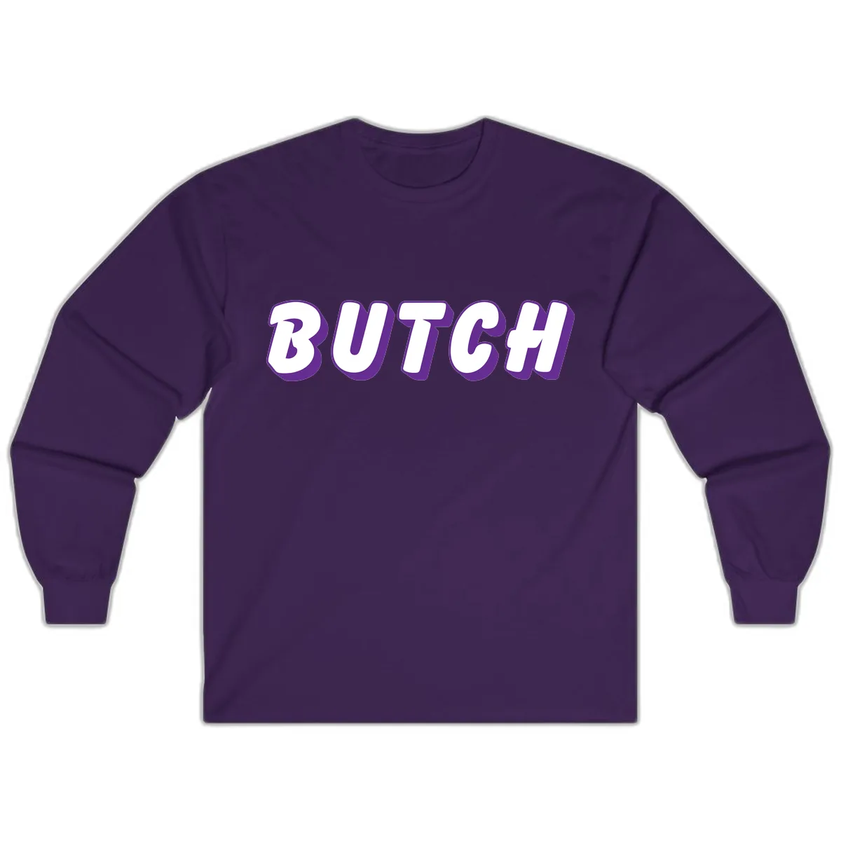 Butch Bold Typography Pride Long Sleeve in Purple