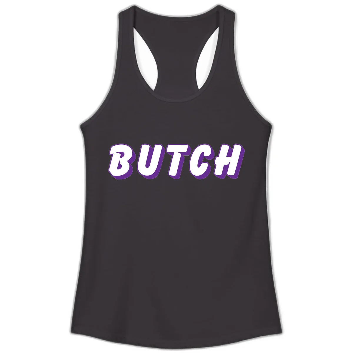 Butch Bold Typography Pride Ladies Tank in Black