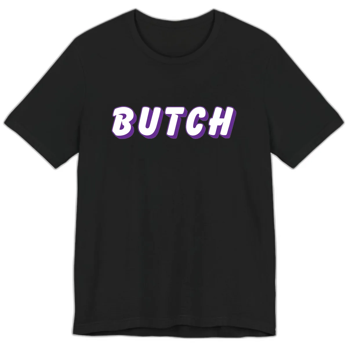 Butch Bold Typography Pride Premium T-Shirt in Black