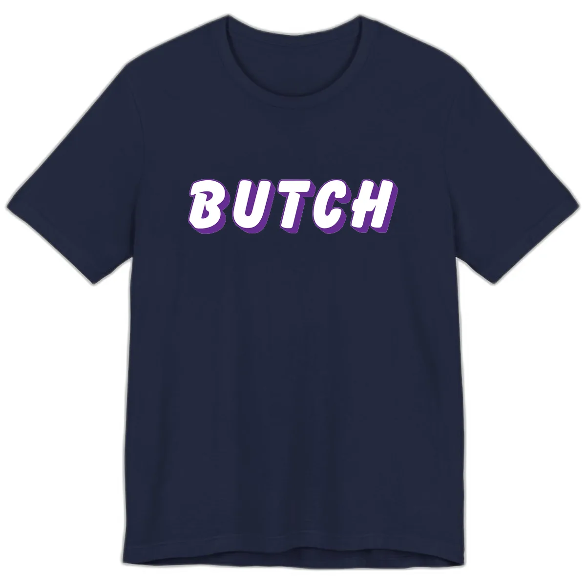 Butch Bold Typography Pride Premium T-Shirt in Navy