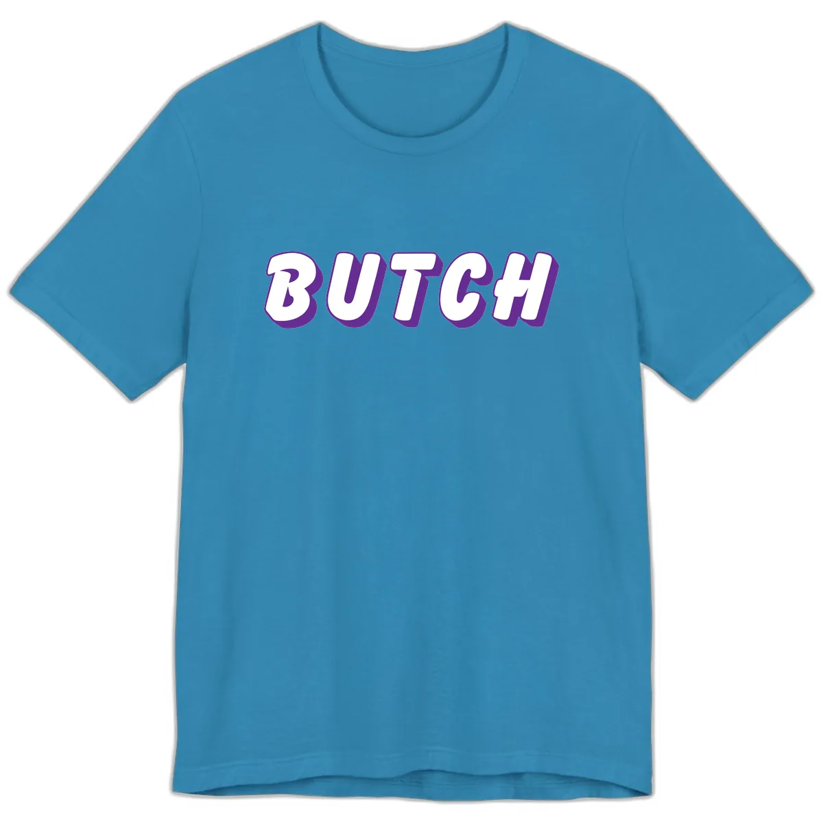 Butch Bold Typography Pride Premium T-Shirt in Aqua