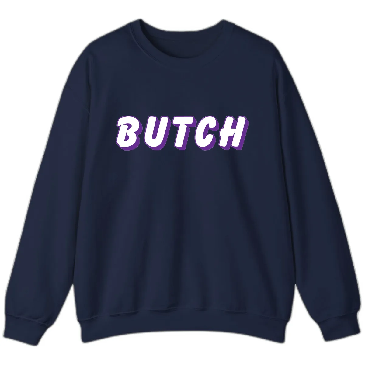 Butch Bold Typography Pride Sweatshirt in Navy