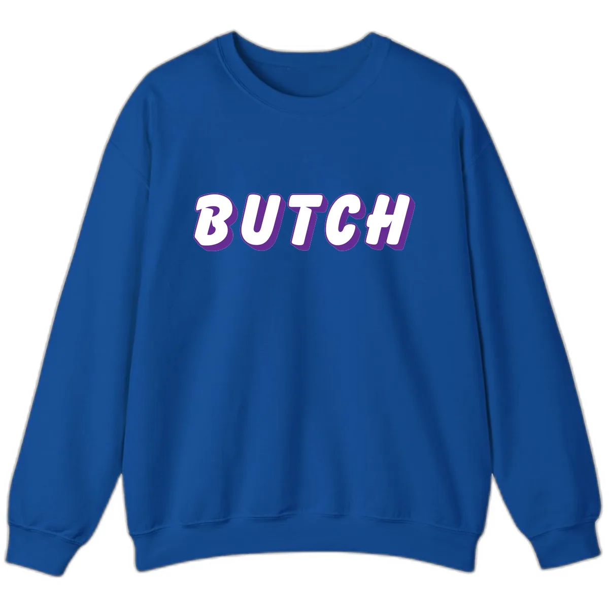 Butch Bold Typography Pride Sweatshirt in Royal