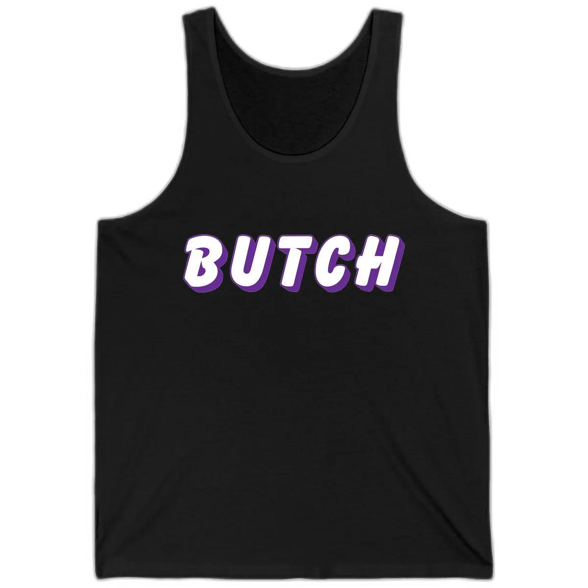 Butch Bold Typography Pride Tank in Black