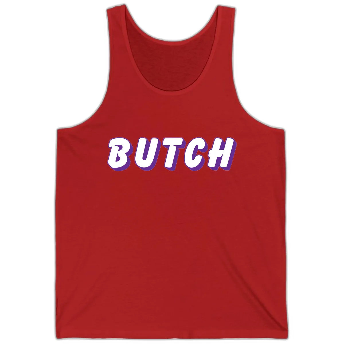 Butch Bold Typography Pride Tank in Red