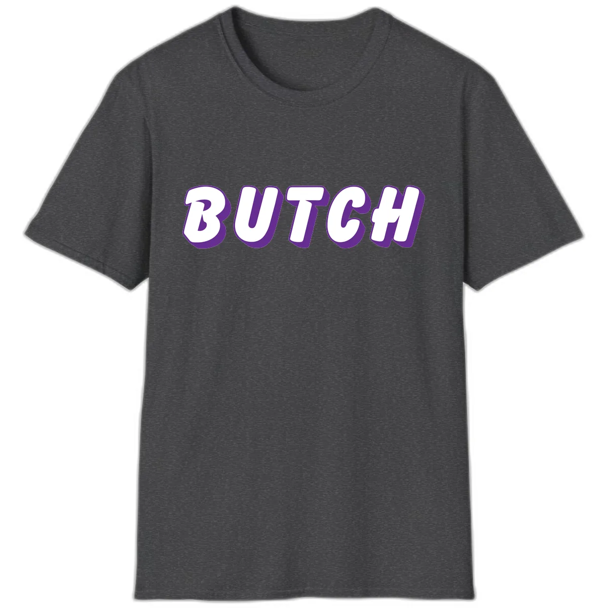 Butch Bold Typography Pride T-Shirt in Dark Heather