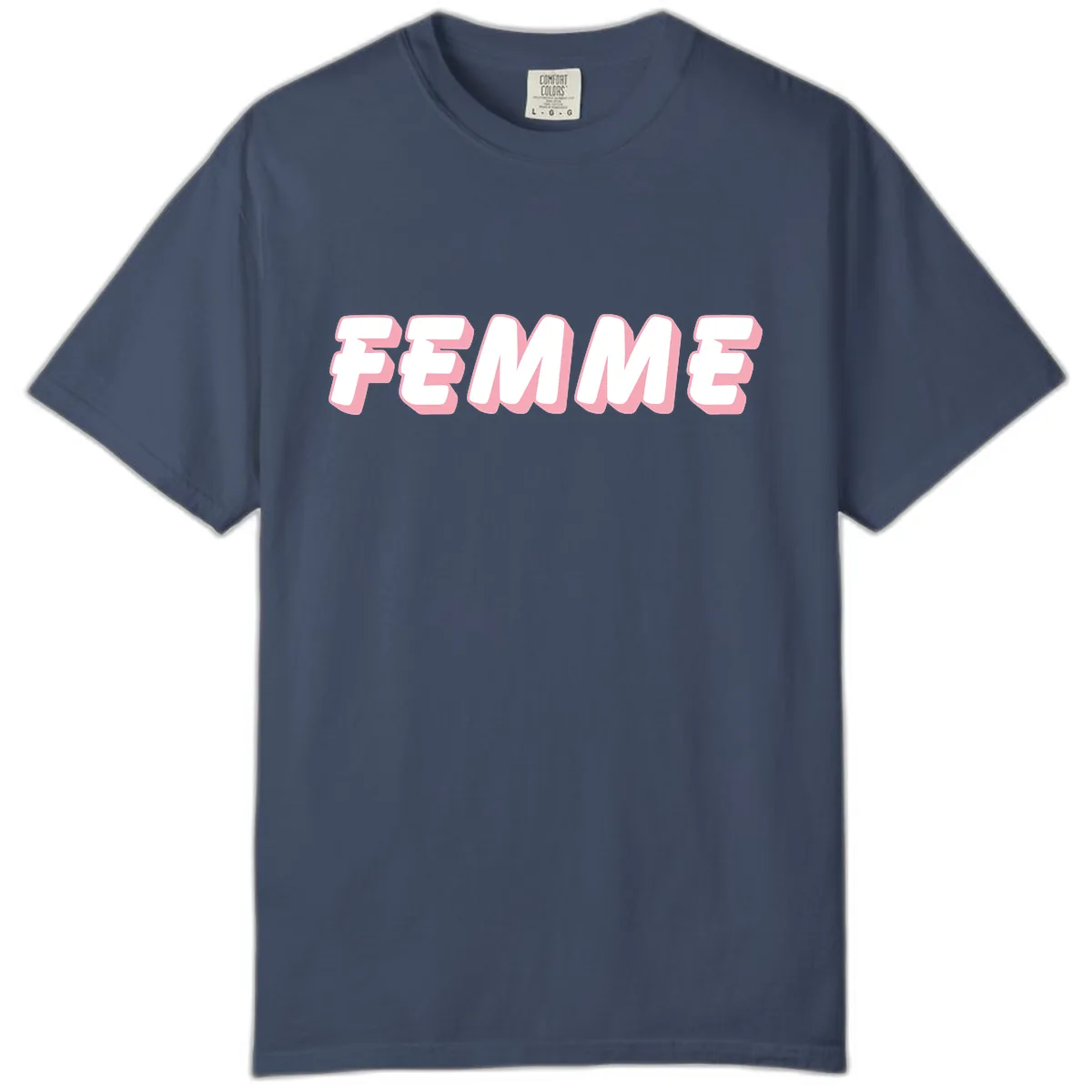 Femme Bold Typography Design Comfort Color in Midnight