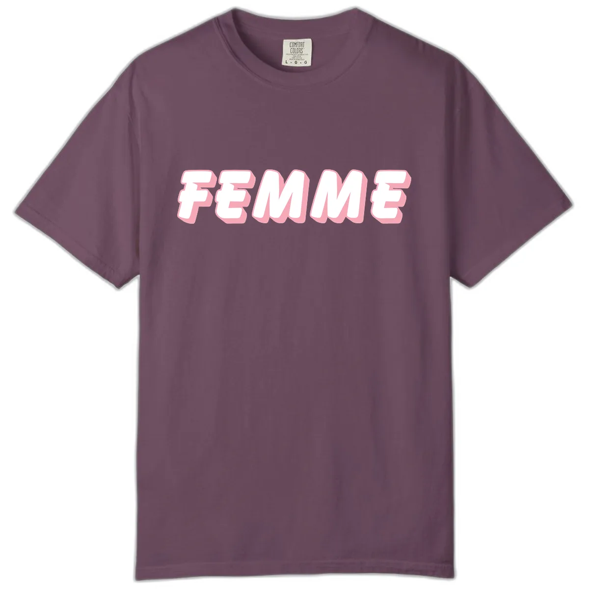 Femme Bold Typography Design Comfort Color in Berry