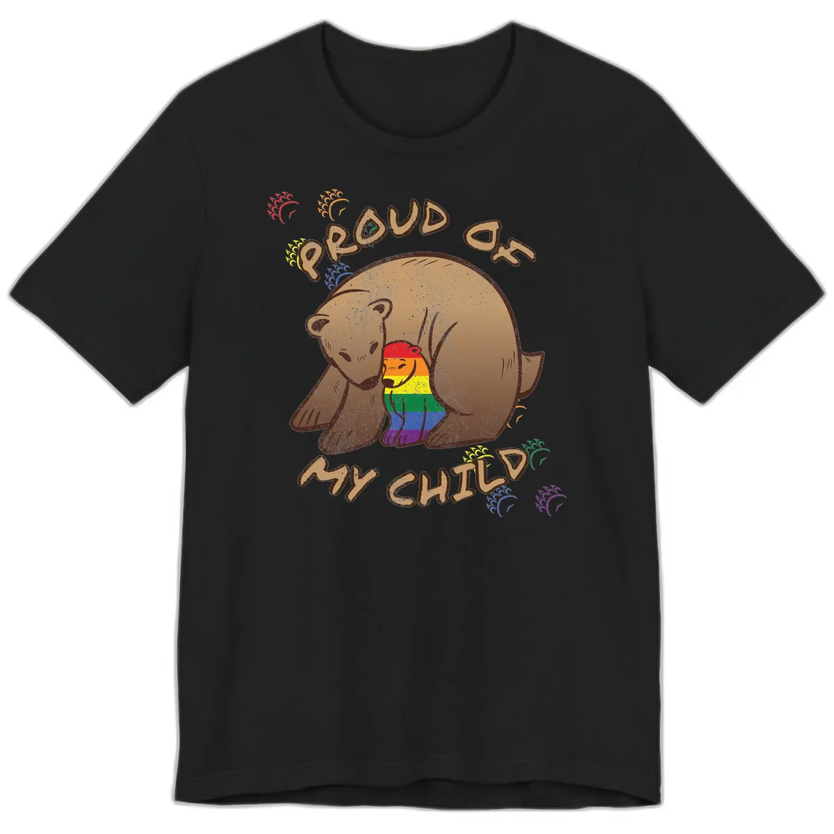 Proud As Shit Bear Pride Premium T-Shirt in Black