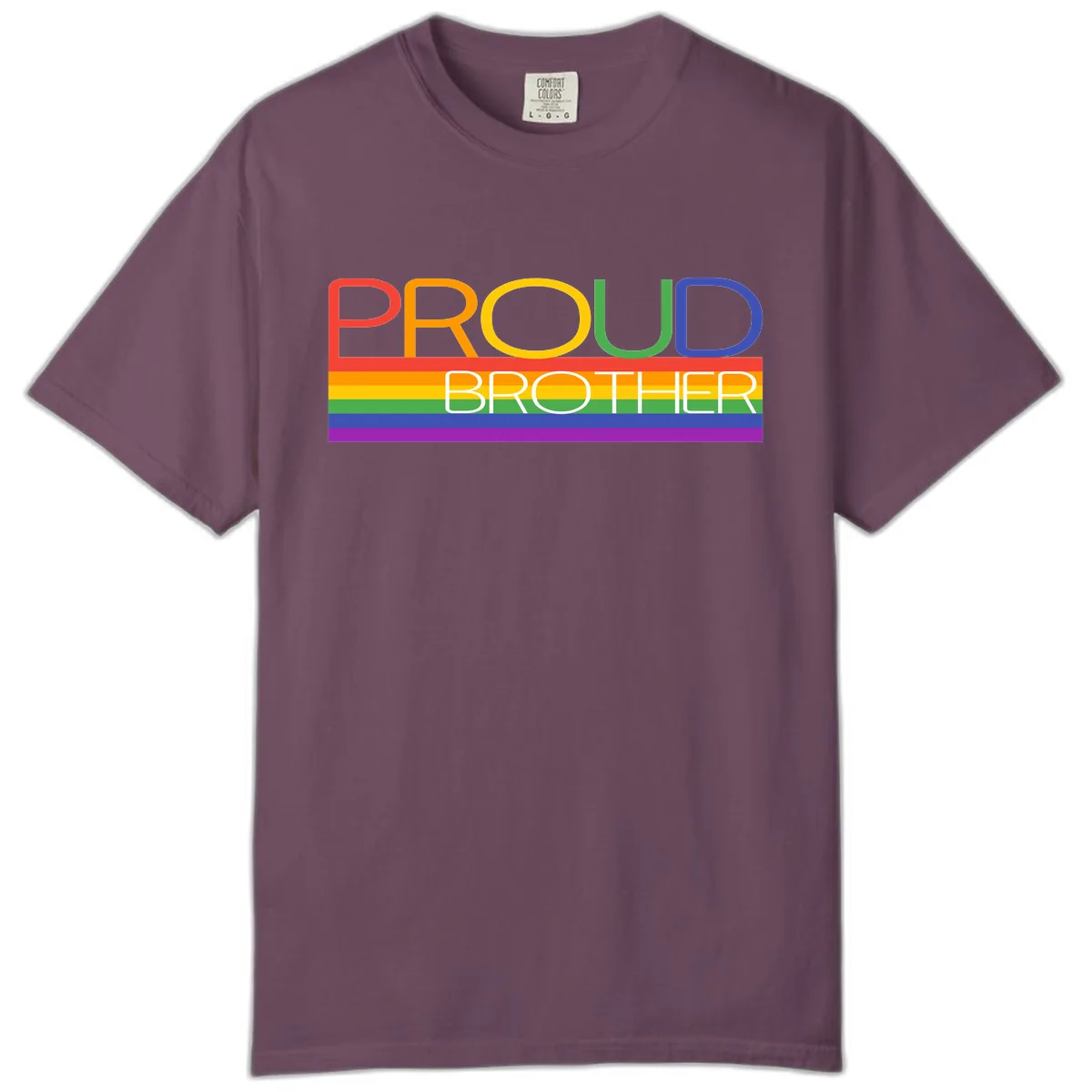 Proud Brother Pride Flag Design Comfort Color in Berry