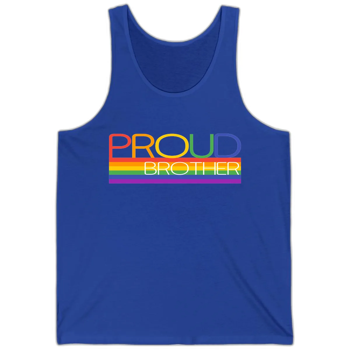 Proud Brother Pride Flag Design Tank in True Royal