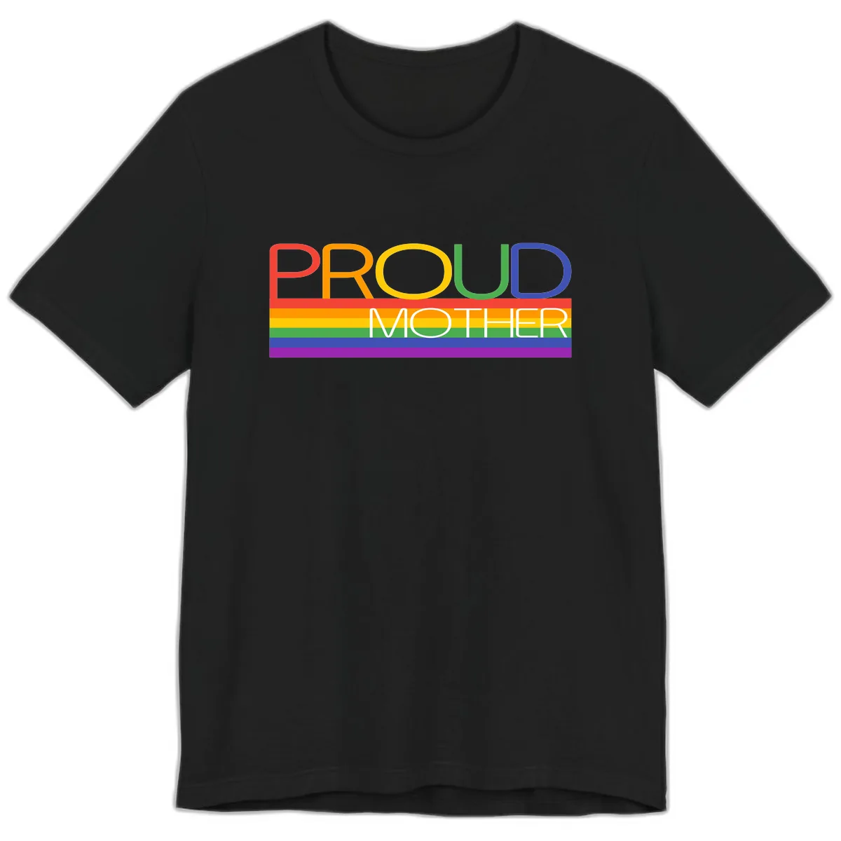 Proud Mother Rainbow Pride Premium T-Shirt in Black