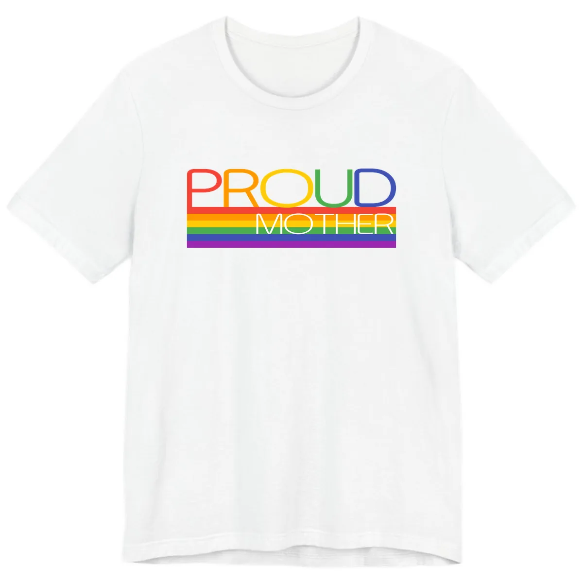 Proud Mother Rainbow Pride Premium T-Shirt in White
