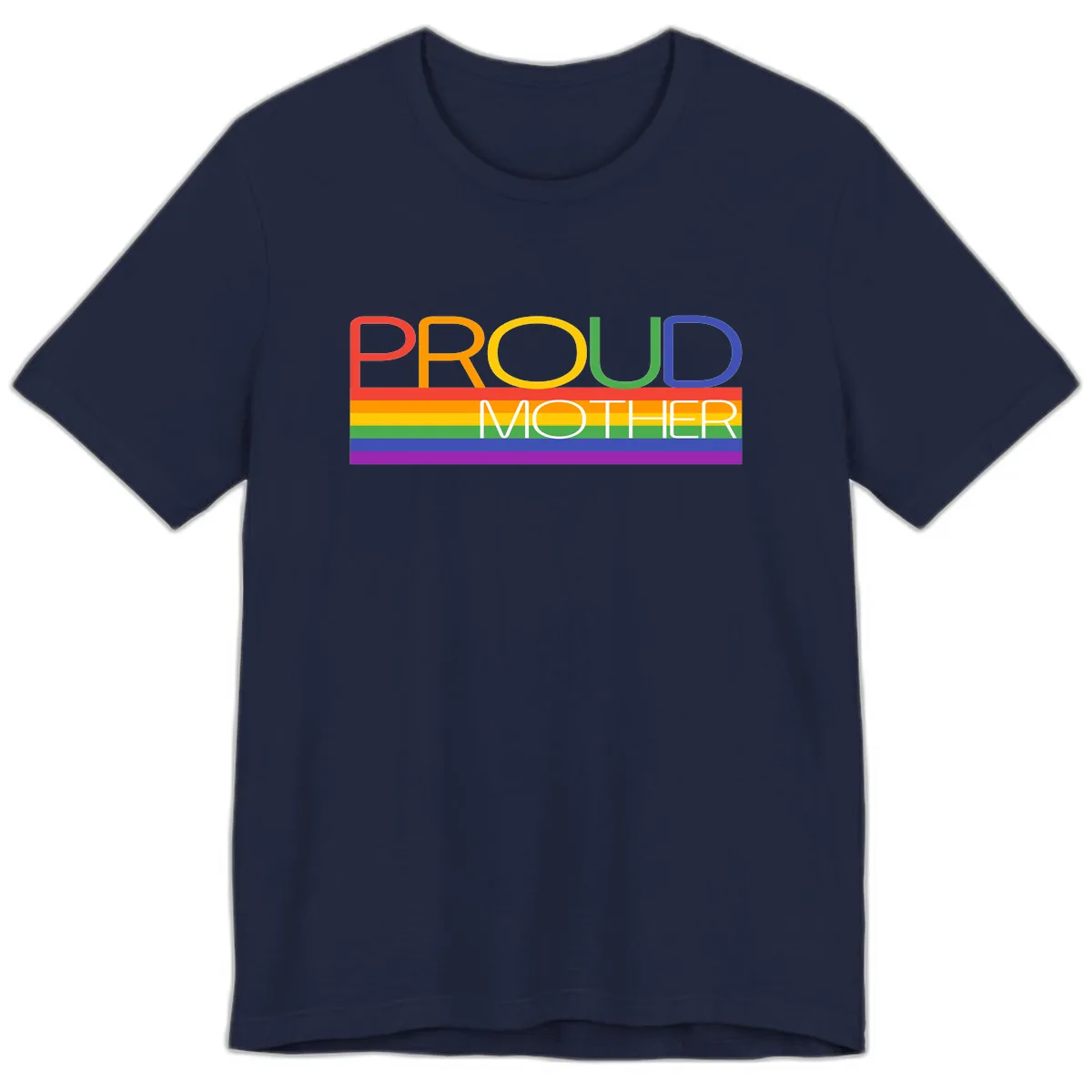 Proud Mother Rainbow Pride Premium T-Shirt in Navy