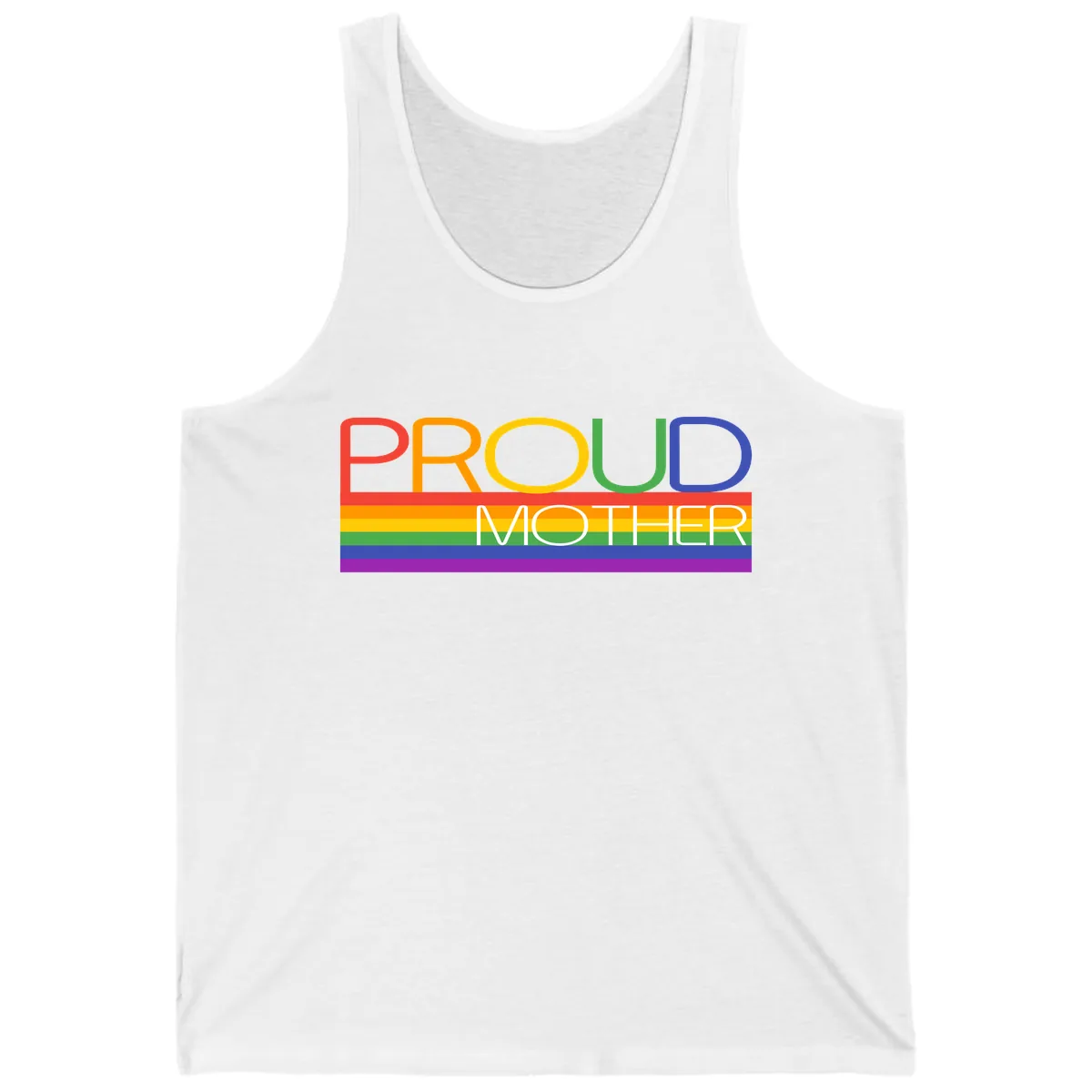Proud Mother Rainbow Pride Tank in White