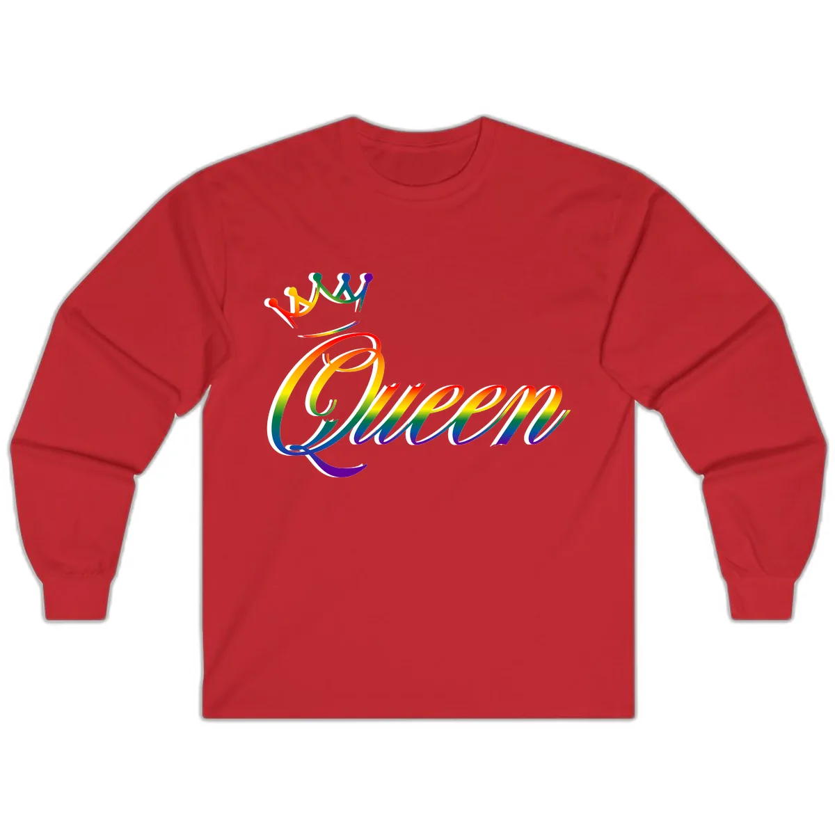 Rainbow Unity Pride Design Long Sleeve in Red