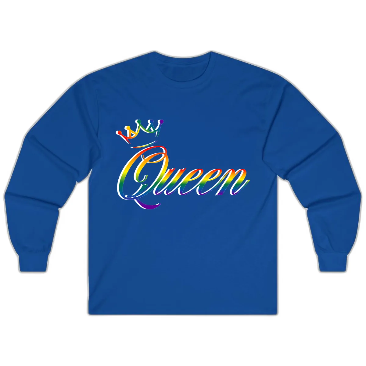 Rainbow Unity Pride Design Long Sleeve in Royal